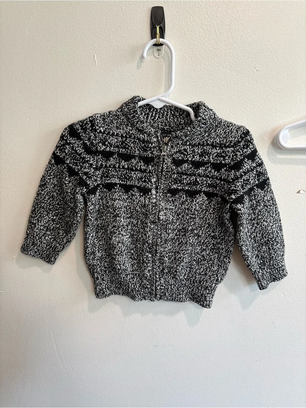 Osh Kosh zip up knit sweater 12 month baby boy holiday winter